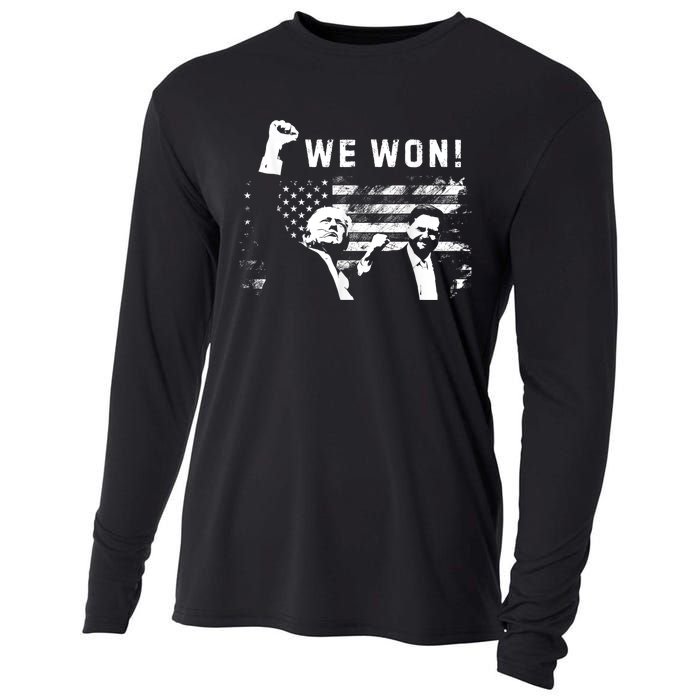 Trump Vance We Won Win Inauguration Day 2025 47th President Cooling Performance Long Sleeve Crew