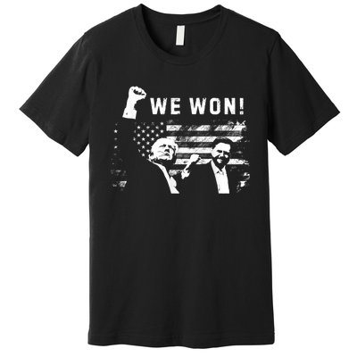 Trump Vance We Won Win Inauguration Day 2025 47th President Premium T-Shirt