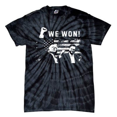 Trump Vance We Won Win Inauguration Day 2025 47th President Tie-Dye T-Shirt