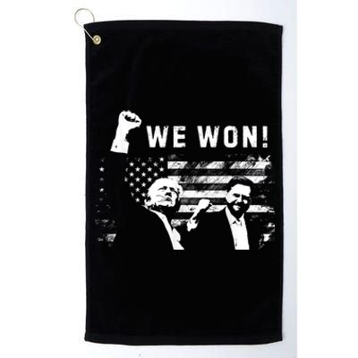 Trump Vance We Won Win Inauguration Day 2025 47th President Platinum Collection Golf Towel