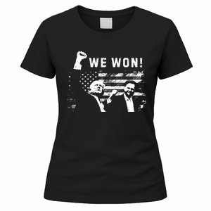 Trump Vance We Won Win Inauguration Day 2025 47th President Women's T-Shirt