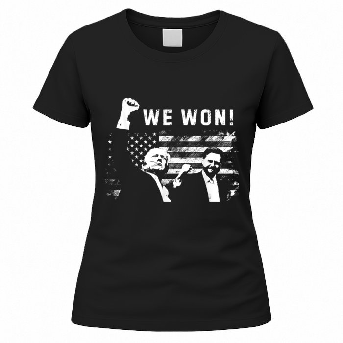 Trump Vance We Won Win Inauguration Day 2025 47th President Women's T-Shirt