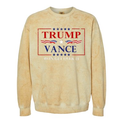 Trump Vance Won Get Over It President Inauguration Colorblast Crewneck Sweatshirt