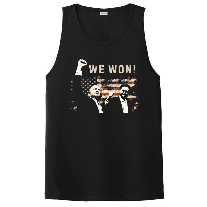 Trump Vance We Won Win Inauguration Day 2025 47th President PosiCharge Competitor Tank