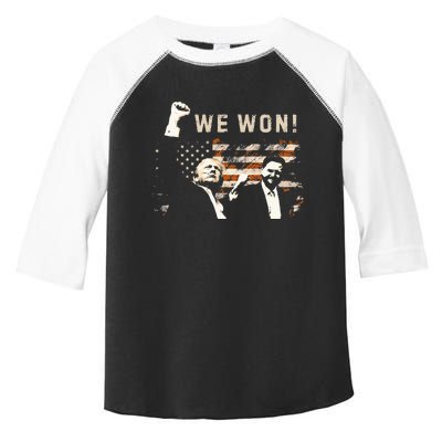 Trump Vance We Won Win Inauguration Day 2025 47th President Toddler Fine Jersey T-Shirt