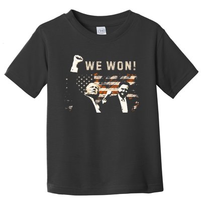 Trump Vance We Won Win Inauguration Day 2025 47th President Toddler T-Shirt