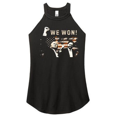 Trump Vance We Won Win Inauguration Day 2025 47th President Women's Perfect Tri Rocker Tank