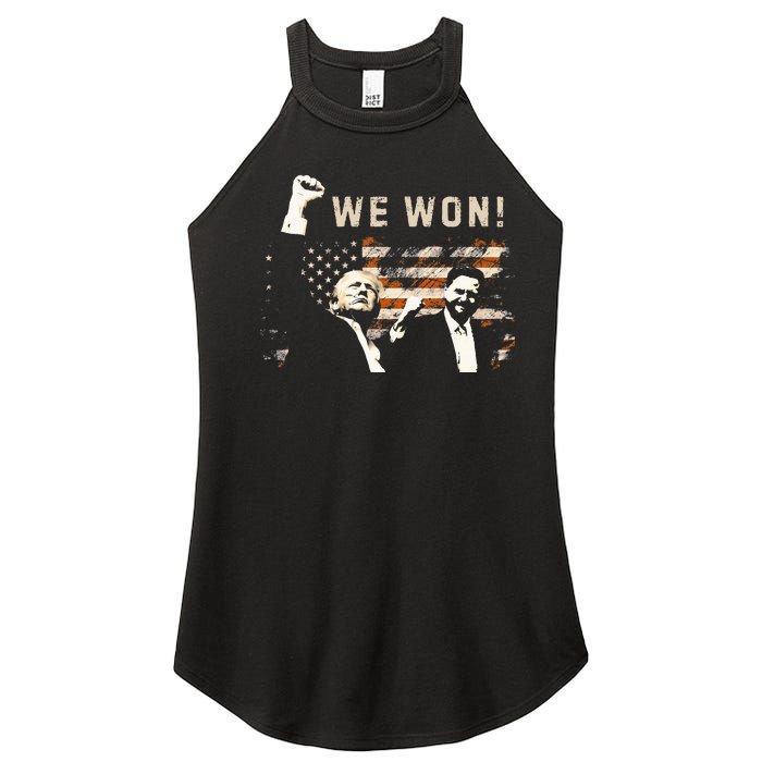 Trump Vance We Won Win Inauguration Day 2025 47th President Women's Perfect Tri Rocker Tank