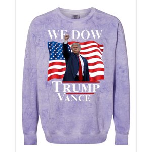 Trump Vance We Dow Trump 47 America President Winner 2024 Colorblast Crewneck Sweatshirt