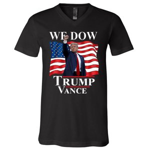 Trump Vance We Dow Trump 47 America President Winner 2024 V-Neck T-Shirt