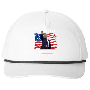 Trump Vance We Dow Trump 47 America President Winner 2024 Snapback Five-Panel Rope Hat