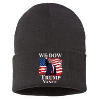 Trump Vance We Dow Trump 47 America President Winner 2024 Sustainable Knit Beanie