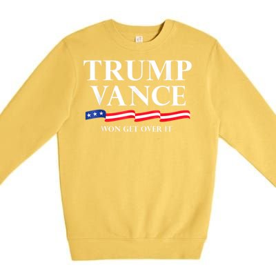 Trump Vance Won Get Over It President Inauguration Day 2025 Premium Crewneck Sweatshirt