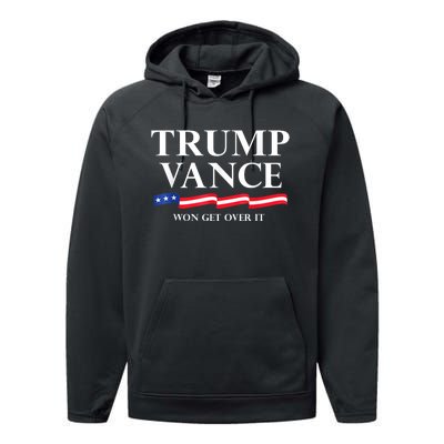 Trump Vance Won Get Over It President Inauguration Day 2025 Performance Fleece Hoodie