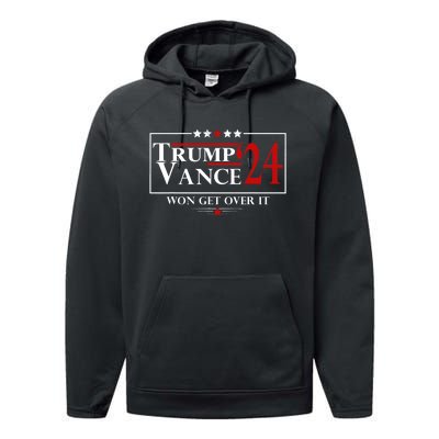 Trump Vance Won Get Over It President Inauguration Day 2025 Performance Fleece Hoodie