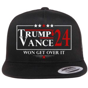 Trump Vance Won Get Over It President Inauguration Day 2025 Flat Bill Trucker Hat