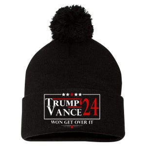 Trump Vance Won Get Over It President Inauguration Day 2025 Pom Pom 12in Knit Beanie