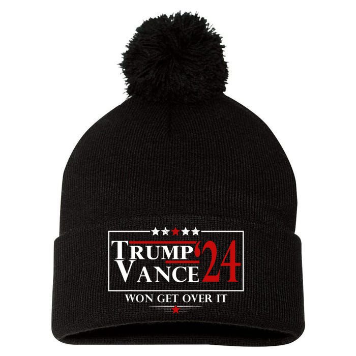 Trump Vance Won Get Over It President Inauguration Day 2025 Pom Pom 12in Knit Beanie