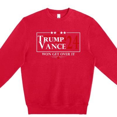 Trump Vance Won Get Over It President Inauguration Day 2025 Premium Crewneck Sweatshirt