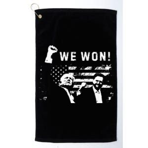 Trump Vance We Won Win Inauguration Day 2025 47th President Platinum Collection Golf Towel