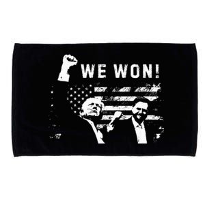 Trump Vance We Won Win Inauguration Day 2025 47th President Microfiber Hand Towel