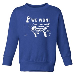 Trump Vance We Won Win Inauguration Day 2025 47th President Toddler Sweatshirt