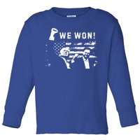 Trump Vance We Won Win Inauguration Day 2025 47th President Toddler Long Sleeve Shirt