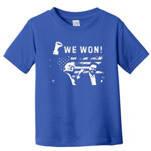 Trump Vance We Won Win Inauguration Day 2025 47th President Toddler T-Shirt