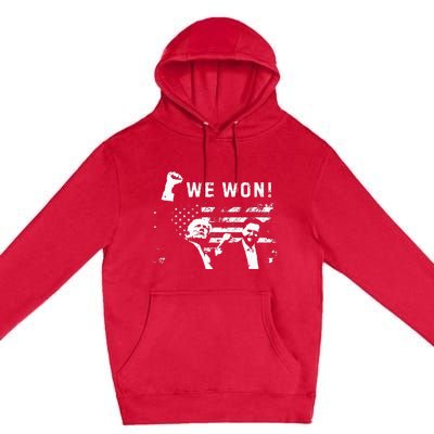 Trump Vance We Won Win Inauguration Day 2025 47th President Premium Pullover Hoodie