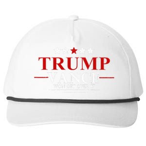 Trump Vance Won Get Over It President Inauguration Day 2025 Snapback Five-Panel Rope Hat