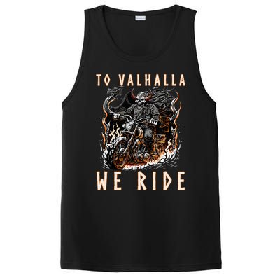 To Valhalla We Ride Biker Viking PosiCharge Competitor Tank