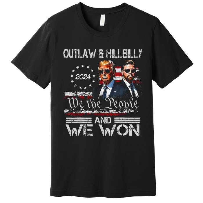 Trump Vance We Won Win Inauguration Day 2025 47th President Gift Premium T-Shirt