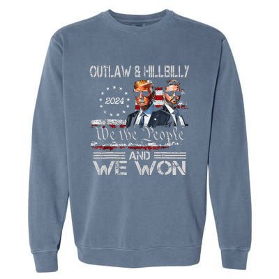 Trump Vance We Won Win Inauguration Day 2025 47th President Gift Garment-Dyed Sweatshirt