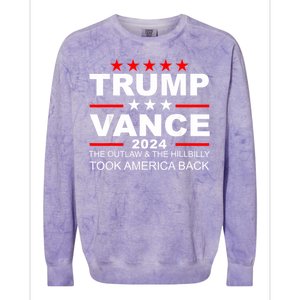 Trump Vance We Won Outlaw Hill Took Back Colorblast Crewneck Sweatshirt