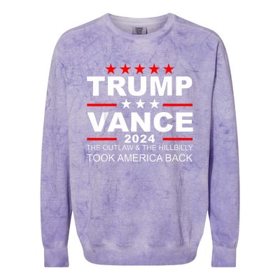 Trump Vance We Won Outlaw Hill Took Back Colorblast Crewneck Sweatshirt