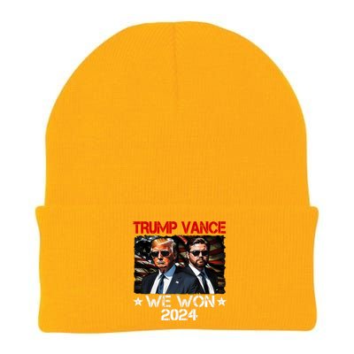 Trump Vance We Won Win Inauguration Day 2025 47th President Knit Cap Winter Beanie