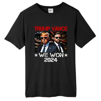 Trump Vance We Won Win Inauguration Day 2025 47th President Tall Fusion ChromaSoft Performance T-Shirt