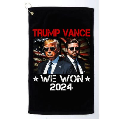 Trump Vance We Won Win Inauguration Day 2025 47th President Platinum Collection Golf Towel