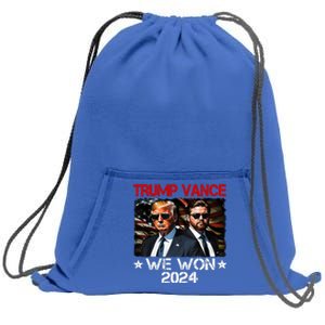 Trump Vance We Won Win Inauguration Day 2025 47th President Sweatshirt Cinch Pack Bag