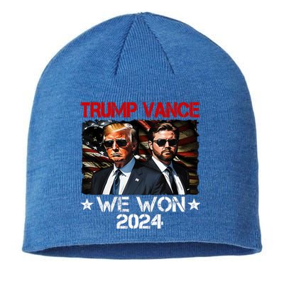 Trump Vance We Won Win Inauguration Day 2025 47th President Sustainable Beanie