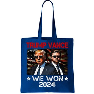 Trump Vance We Won Win Inauguration Day 2025 47th President Tote Bag