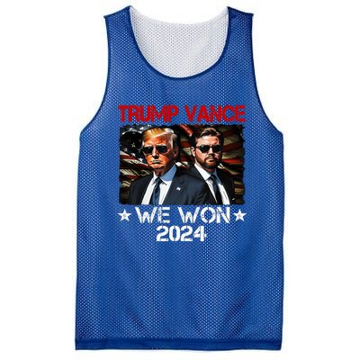 Trump Vance We Won Win Inauguration Day 2025 47th President Mesh Reversible Basketball Jersey Tank