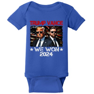 Trump Vance We Won Win Inauguration Day 2025 47th President Baby Bodysuit