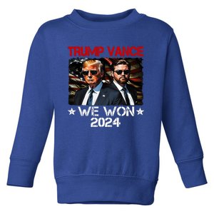 Trump Vance We Won Win Inauguration Day 2025 47th President Toddler Sweatshirt