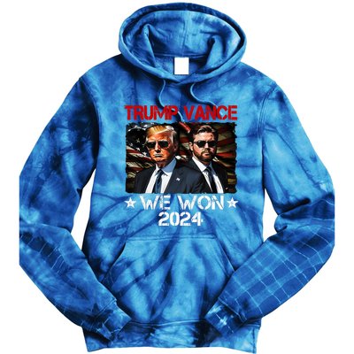 Trump Vance We Won Win Inauguration Day 2025 47th President Tie Dye Hoodie