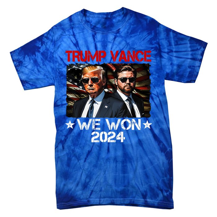 Trump Vance We Won Win Inauguration Day 2025 47th President Tie-Dye T-Shirt