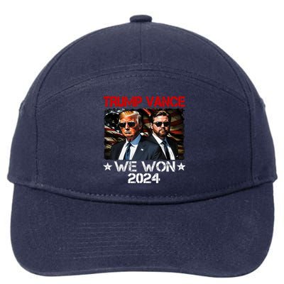 Trump Vance We Won Win Inauguration Day 2025 47th President 7-Panel Snapback Hat