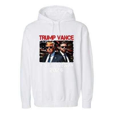 Trump Vance We Won Win Inauguration Day 2025 47th President Garment-Dyed Fleece Hoodie