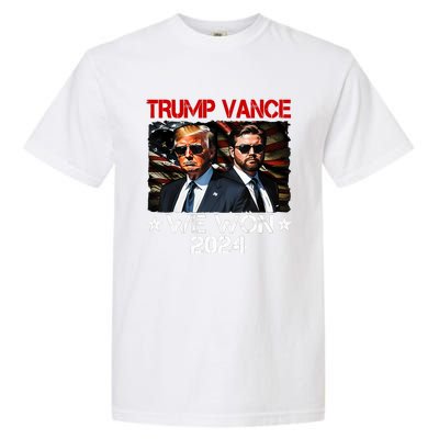 Trump Vance We Won Win Inauguration Day 2025 47th President Garment-Dyed Heavyweight T-Shirt