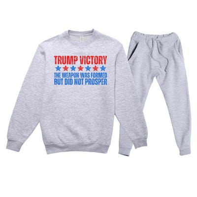 Trump Victory Weapon Formed But Did Not Prosper Christian Premium Crewneck Sweatsuit Set